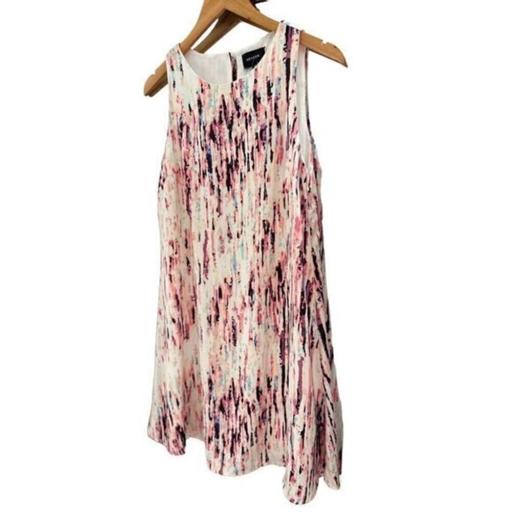Heyson Small Multicolor Abstract Shift Dress Pink Purple White